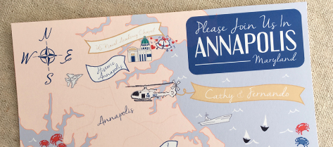 Illustrated Annapolis Map Save the Date