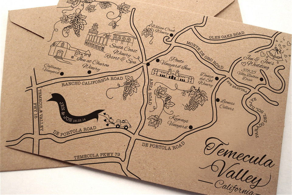 Dana Marino Design Custom Maps Ilrated Temecula Valley Map