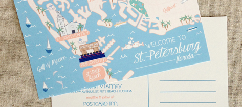 Illustrated St. Petersburg Map Save the Date