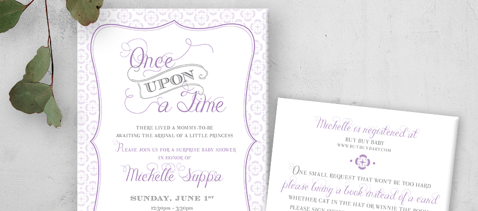 Once Upon a Time Fairytale Baby Shower Invitation