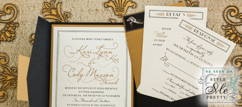 Kari and Cody Deco Invitation Suite