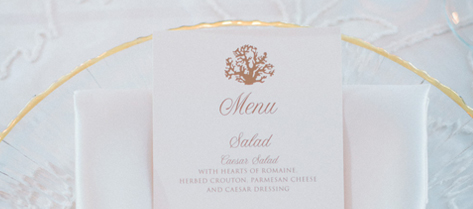 Kristin and Kyle Coral Reef Menu